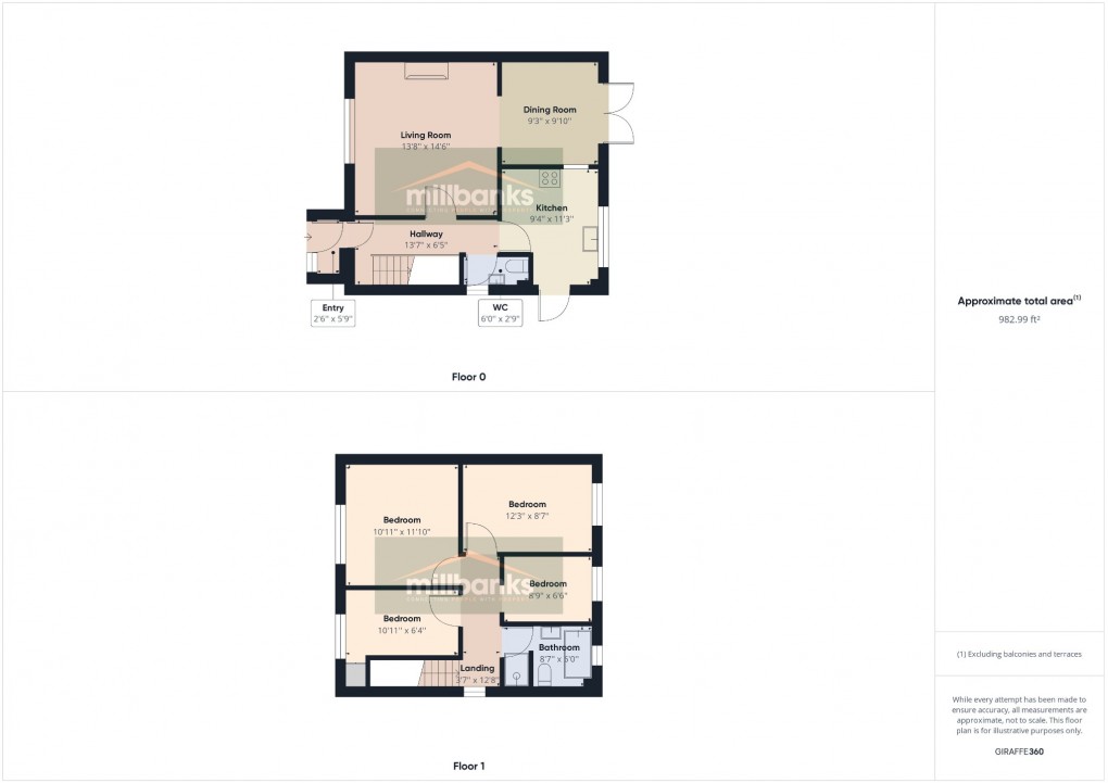 Floorplan for Arlington Close, Attleborough, Norfolk, NR17 2NF