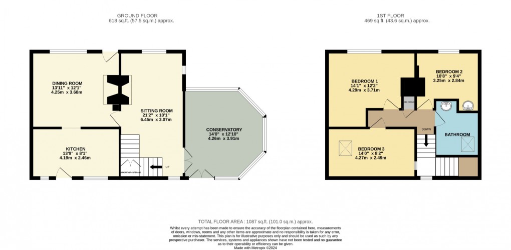 Floorplan for The Street, Rockland All Saints, Attleborough, Norfolk, NR17 1TP