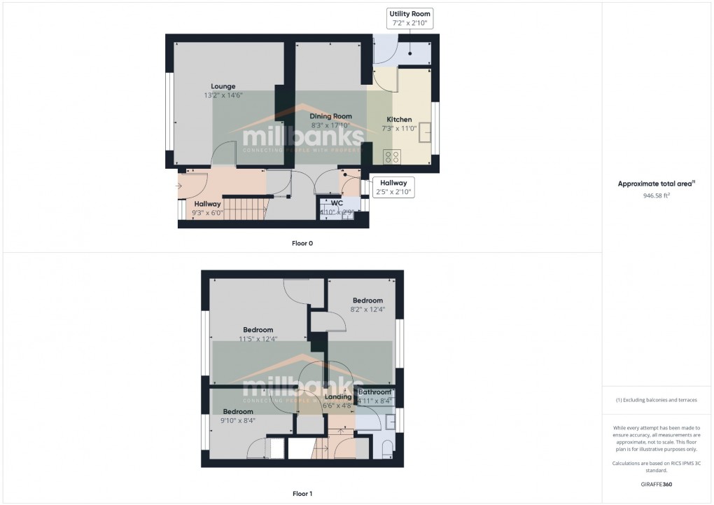 Floorplan for Halford Road, Attleborough, Norfolk, NR17 2HZ