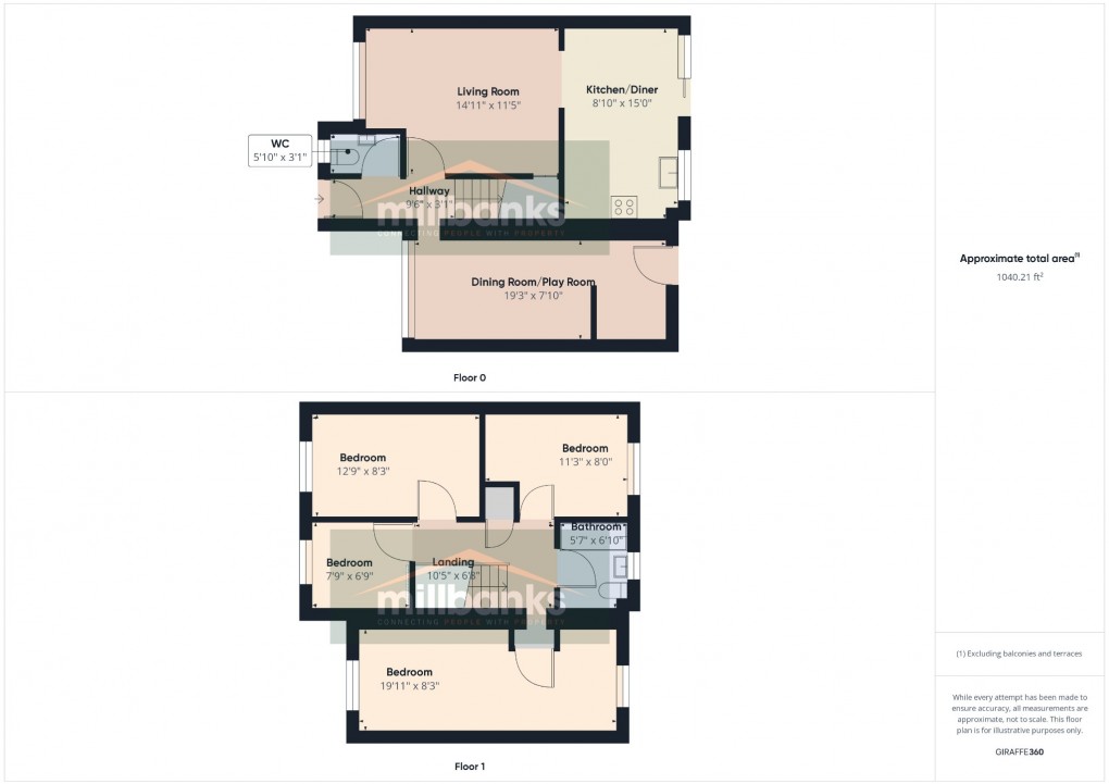 Floorplan for Constable Close, Attleborough, Norfolk, NR17 2RR