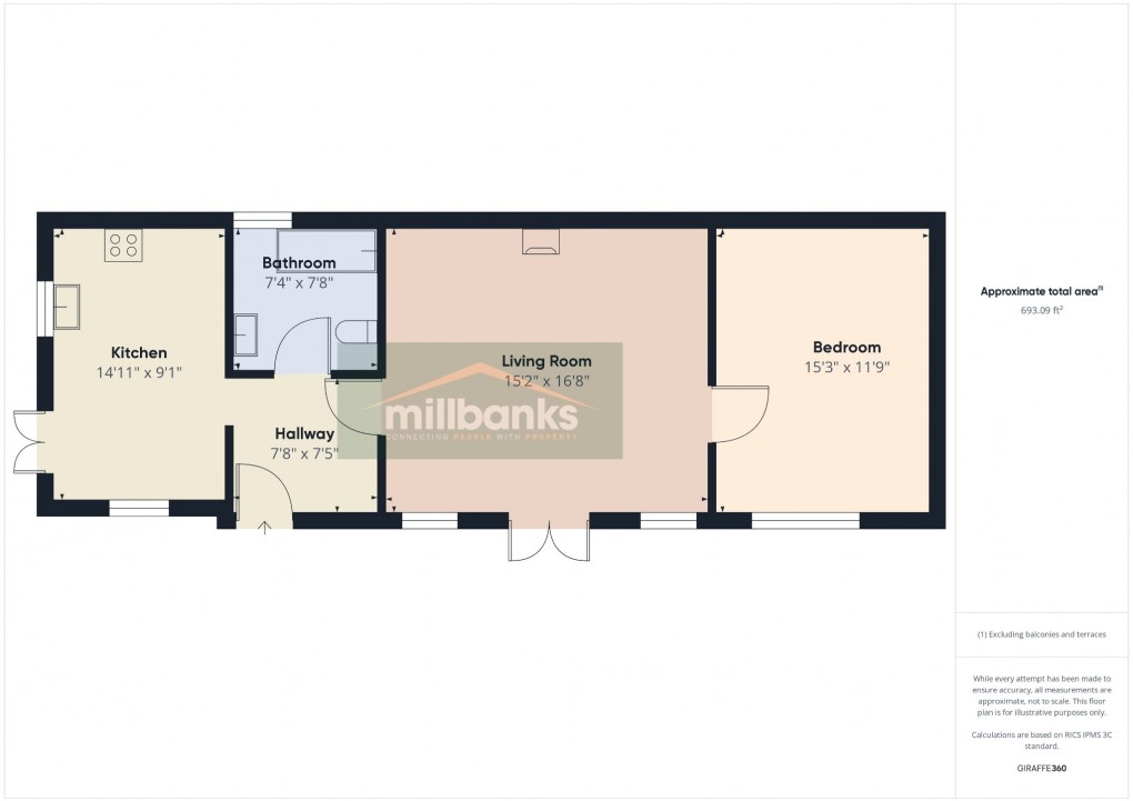 Floorplan for Fen Street, Old Buckenham, Attleborough, Norfolk, NR17 1SR