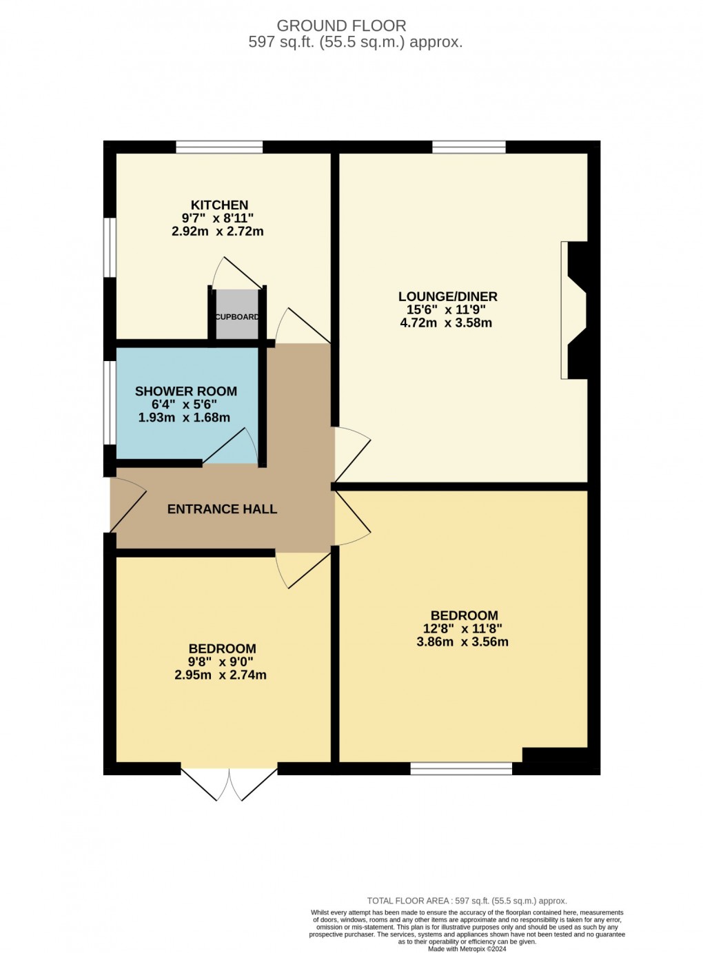 Floorplan for Cedar Drive, Attleborough, Norfolk, NR17 2HN