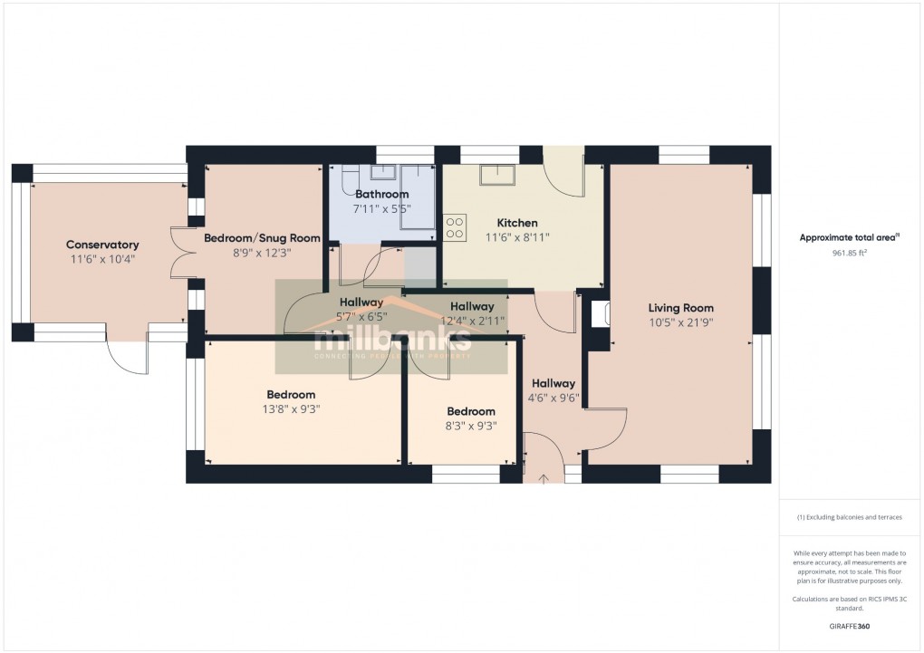 Floorplan for Arlington Gardens, Attleborough, Norfolk, NR17 2NH