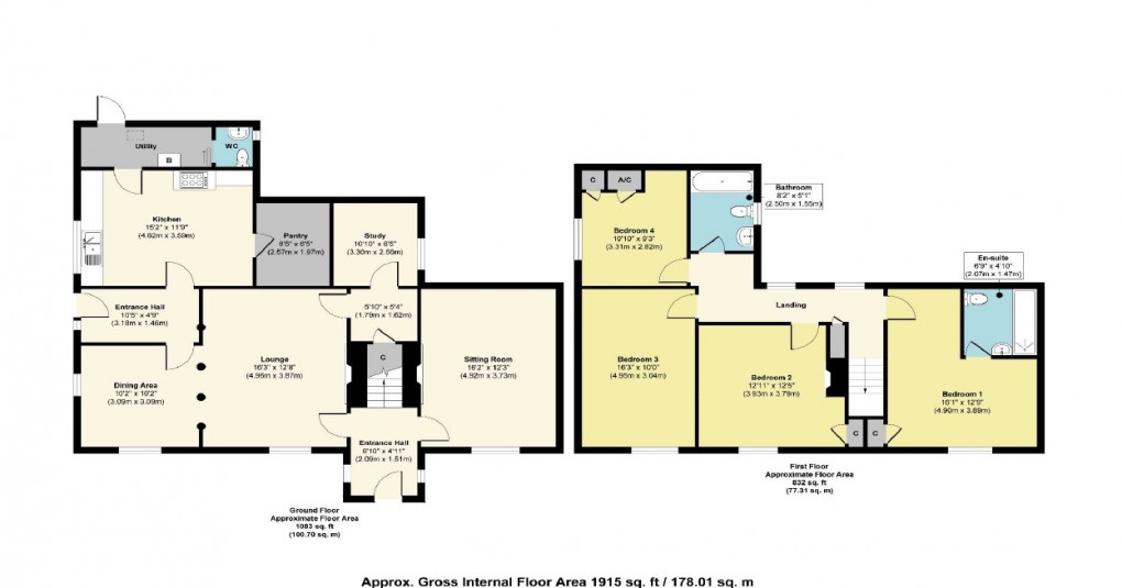 Floorplan for Pulham Road, Starston, Harleston, Norfolk, IP20 9NR