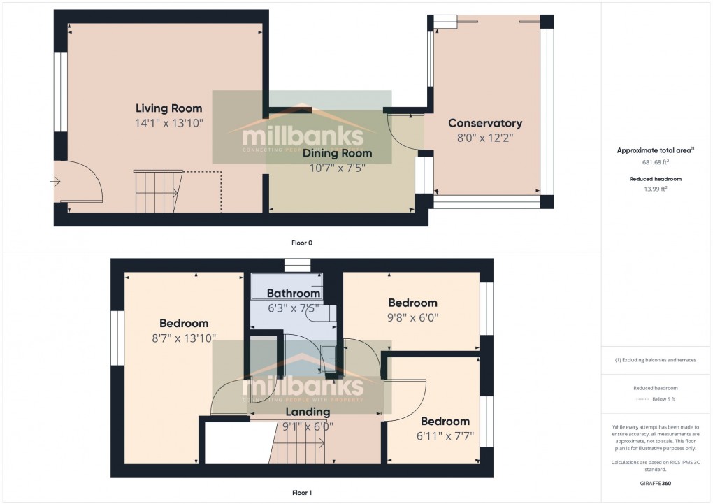 Floorplan for Thorpe Drive, Attleborough, Norfolk, NR17 2HS