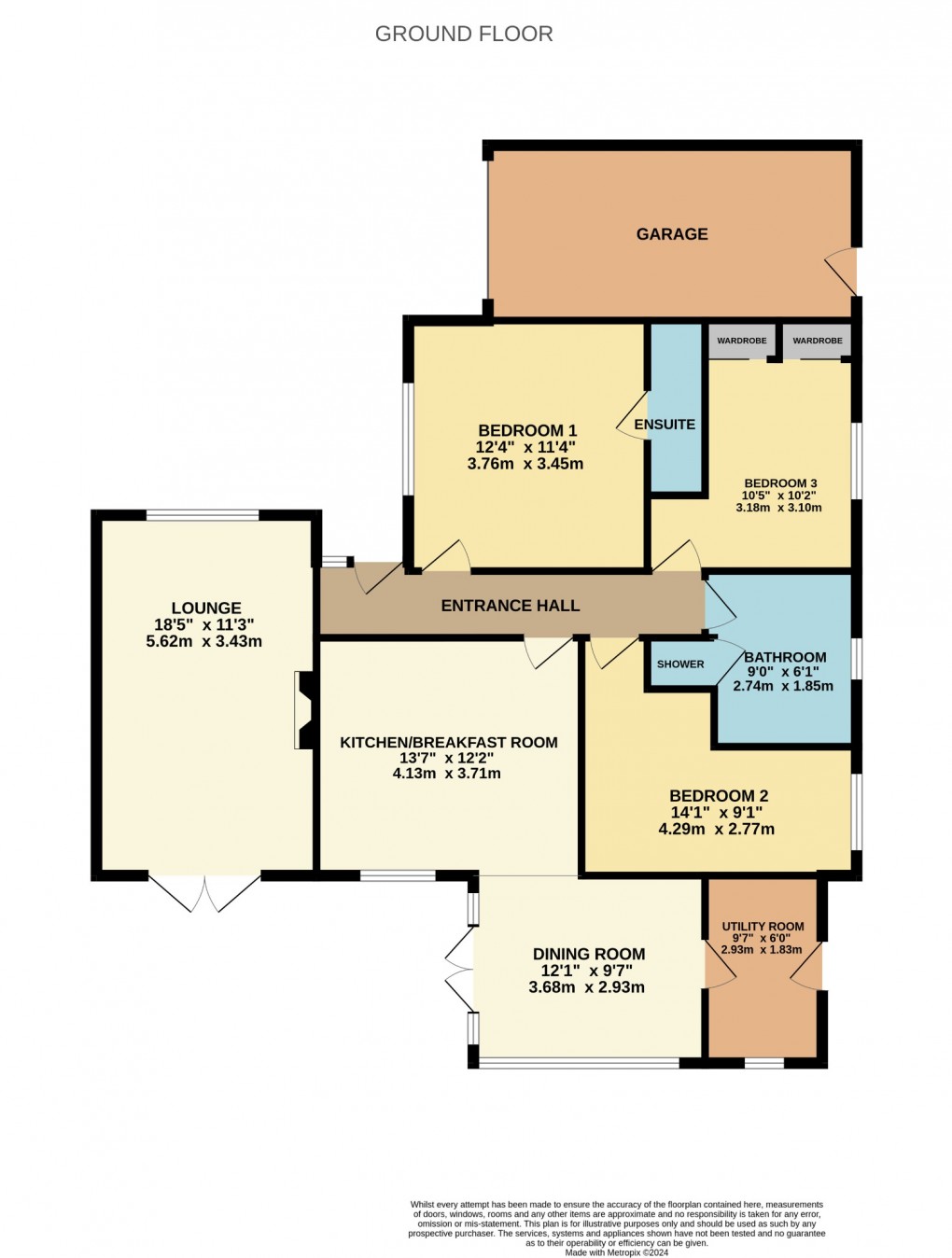 Floorplan for Oakleigh Court, Attleborough, Norfolk, NR17 2FD