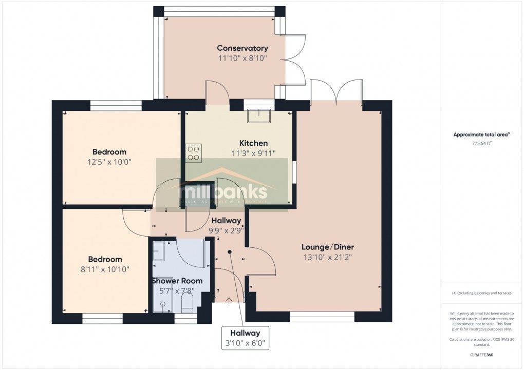 Floorplan for Tulip Close, Attleborough, Norfolk, NR17 2PW