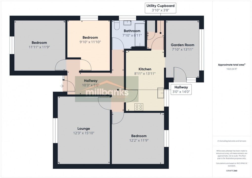 Floorplan for Long Street, Great Ellingham, Attleborough, Norfolk, NR17 1LN