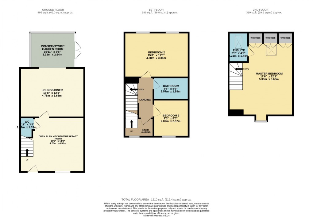 Floorplan for Tortoiseshell Drive, Attleborough, Norfolk, NR17 1GU